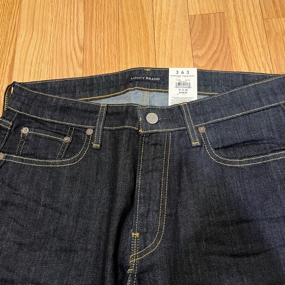 363 Lucky Brand Vintage Straight Jeans Dark Rinse 31x30 - Picture 3 of 7
